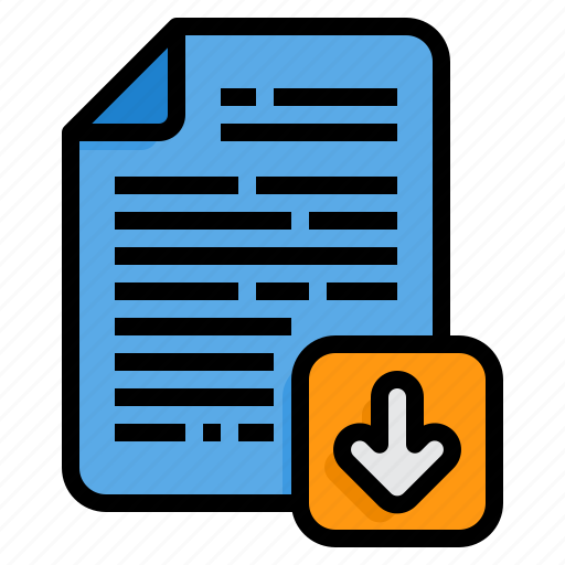 Download, file, document, down, arrow, direct icon - Download on Iconfinder