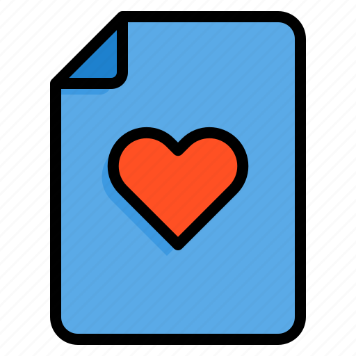 Favorite, heart, love, file, document icon - Download on Iconfinder