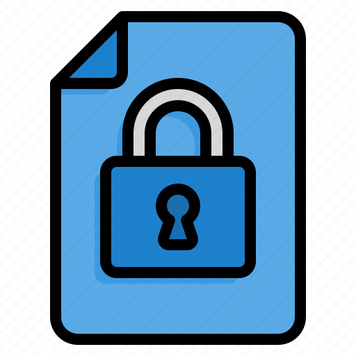 Protection, padlock, file, document, lock icon - Download on Iconfinder