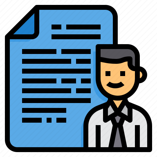 Resume, profile, file, document, man icon - Download on Iconfinder