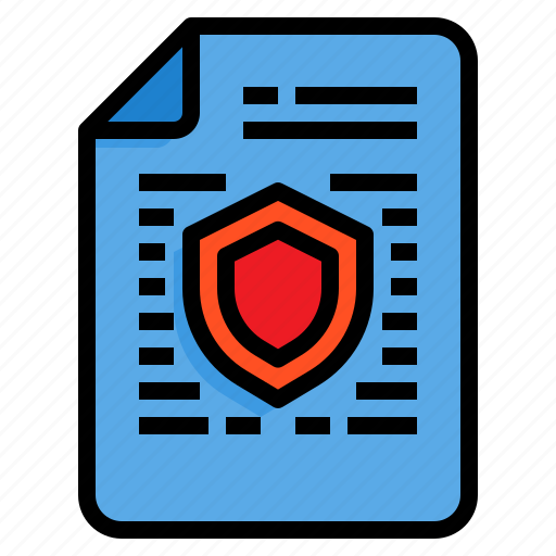 Shield, file, document, safe, protection icon - Download on Iconfinder