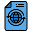 worldwide, file, document, world, globe, grid