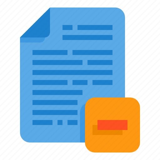 Delete, file, remove, document, minus, sign icon - Download on Iconfinder