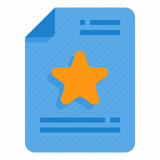Favorite, file, document, star, rating icon - Download on Iconfinder