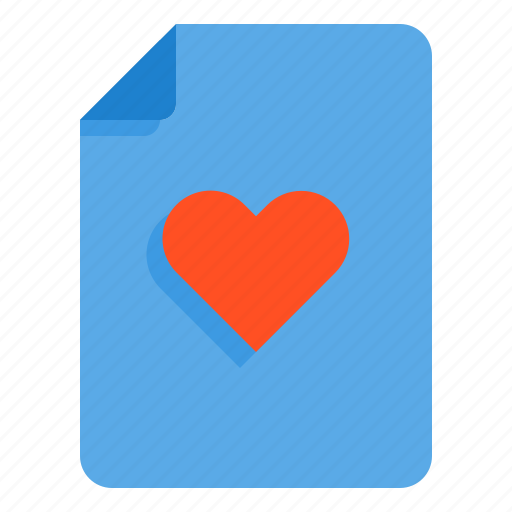 Favorite, heart, love, file, document icon - Download on Iconfinder