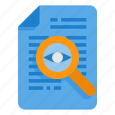 search, file, document, loupe, magnifying, glass