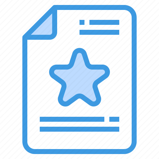 Favorite, file, document, star, rating icon - Download on Iconfinder