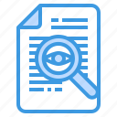 search, file, document, loupe, magnifying, glass