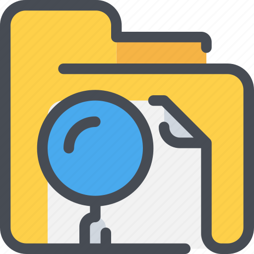 Archive, document, file, folder, research, search icon - Download on Iconfinder