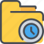 archive, document, file, folder, time, timer 