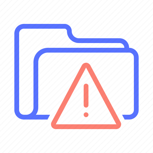 Attention, danger, folder, nope, triangle icon - Download on Iconfinder