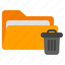 trash, delete, remove, bin, garbage, document, folder