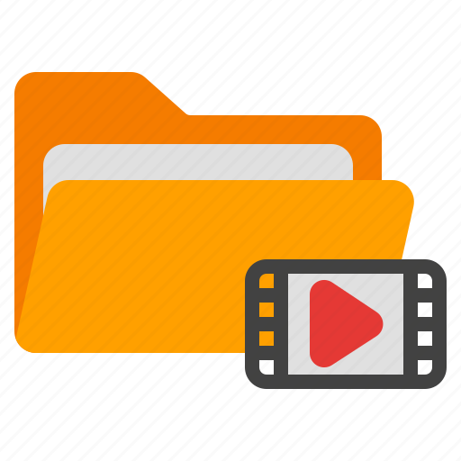 Video, movie, multimedia, film, player, folder, archive icon - Download on Iconfinder