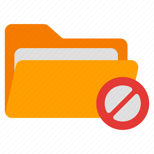 Forbidden, no, prohibition, stop, folder, document, archive icon - Download on Iconfinder