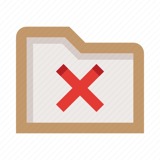 Folder, delete, minus, remove, cancel, close, cross icon - Download on Iconfinder