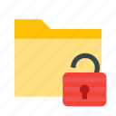 folder, unlocked, documents, file, files, unlock, unsecure