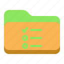 list folder, document, folder, file, check, list, checklist