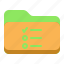 list folder, document, folder, file, check, list, checklist 