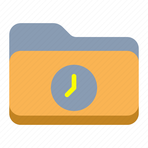 Clock, timer, folder, time, file, time folder, watch icon - Download on Iconfinder