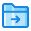 arrow, document, file, folder, right 