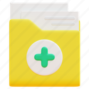 folder, file, document, add, new, plus, data, 3d