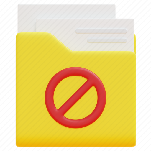 Folder, file, document, block, blocked, data, storage icon - Download on Iconfinder