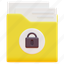 folder, file, document, lock, security, safety, data, 3d 