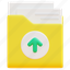 folder, file, document, upload, send, transfer, data, 3d 