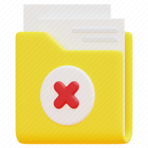 Folder, file, document, cancel, cross, data, delete icon - Download on Iconfinder