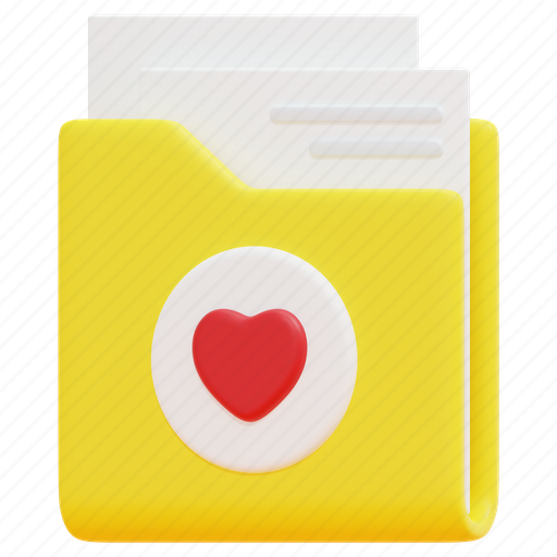 Folder, file, document, heart, love, data, like icon - Download on Iconfinder