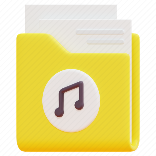 Folder, file, document, music, sound, album, multimedia icon - Download on Iconfinder