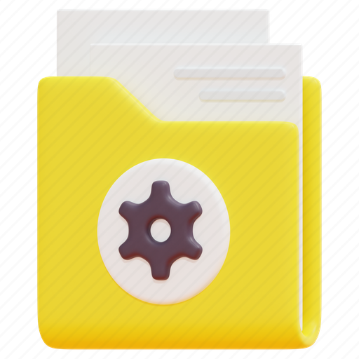 Folder, file, document, setting, gear, data, configuration icon - Download on Iconfinder
