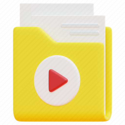 Folder, file, document, video, playlist, play, music icon - Download on Iconfinder
