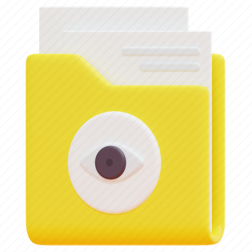 Folder, file, document, view, eye, data, search icon - Download on Iconfinder