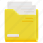 folder, file, document, storage, office, material, archive, data, 3d 