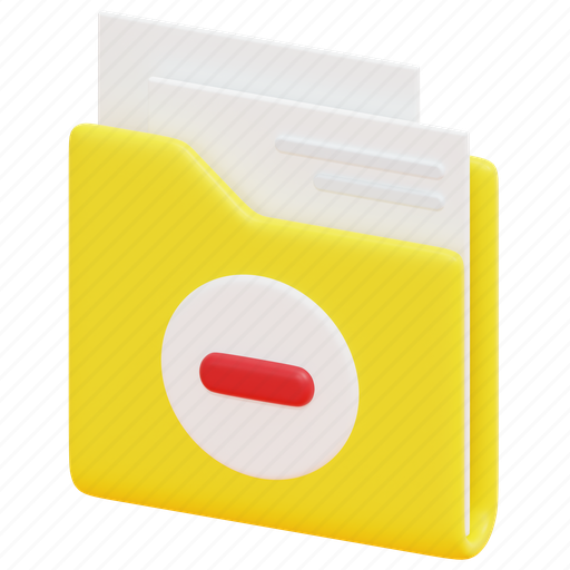 Folder, file, document, delete, data, minus, storage icon - Download on Iconfinder