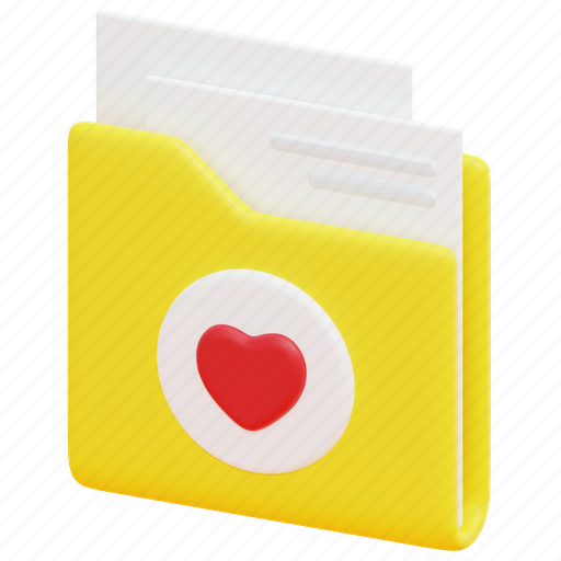 Folder, file, document, heart, like, data, love icon - Download on Iconfinder