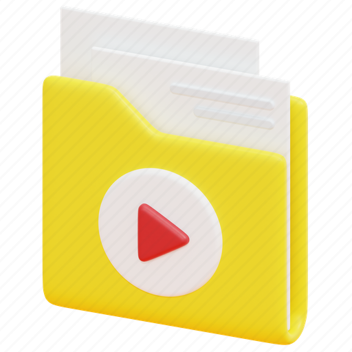 Folder, file, document, video, music, play, playlist icon - Download on Iconfinder