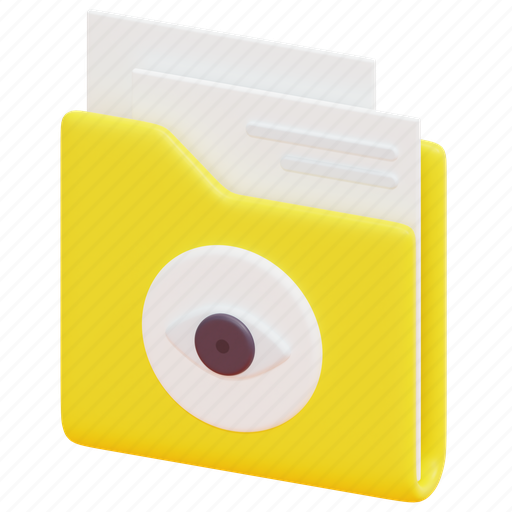 Folder, file, document, view, search, eye, data icon - Download on Iconfinder