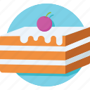 bakery, cake piece, dessert, pudding cake, sweet