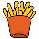 french fries, fries box, frites, potato fries, snack box
