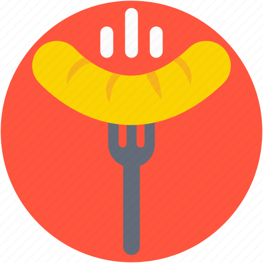 Barbecue fork, barbecue sausage, bbq, hotdog, sausage icon - Download on Iconfinder