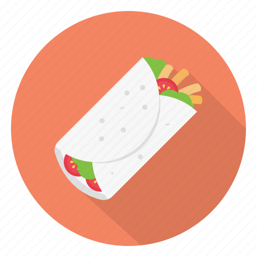Eat, fastfood, lunch, roll, shawarma icon - Download on Iconfinder