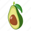 avocado, cut, food, fruit, half, isometric, object 