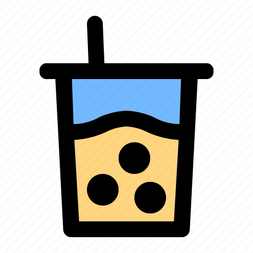 Boba, cup, drink, beverage, milk tea icon - Download on Iconfinder