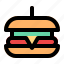 burger, hamburger, fast food, meal 