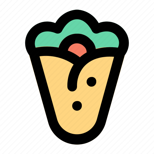 Kebab, tortilla, fast food, burito icon - Download on Iconfinder