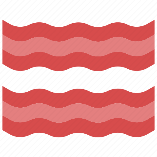 Bacon, strip, slice, breakfast, pork, cooking, food icon - Download on Iconfinder