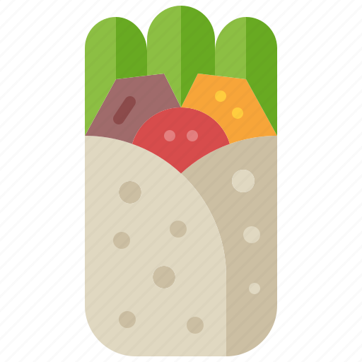 Burrito, wrap, tortilla, mexican, snack, fast, food icon - Download on Iconfinder