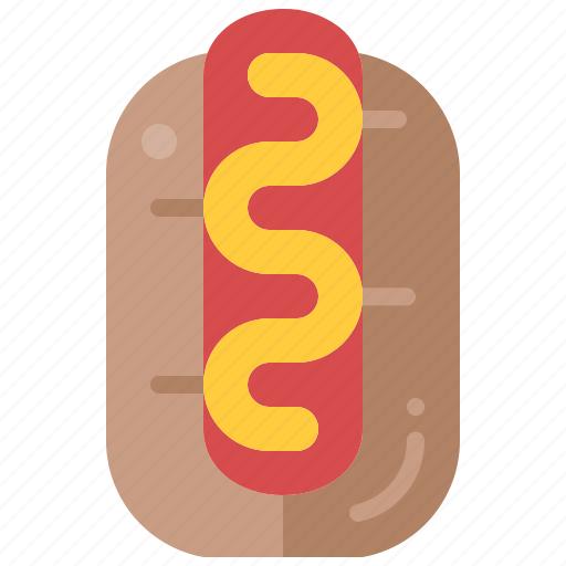 Hot, dog, sausage, bun, snack, fast, food icon - Download on Iconfinder